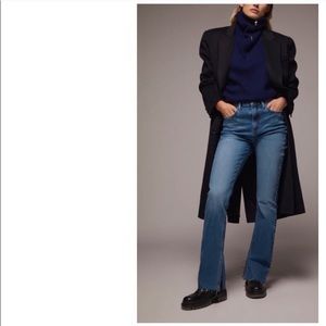 Zara Slim Flare Jeans With Hem Vents